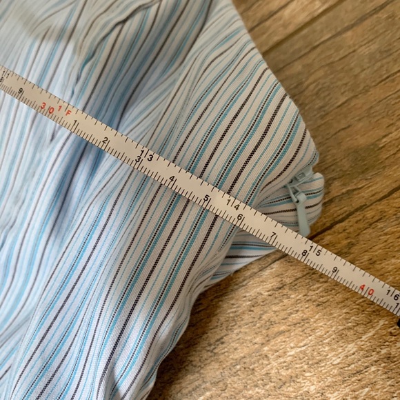 Express Stretch Pinstripe Strapless Midi Dress - Picture 13 of 13